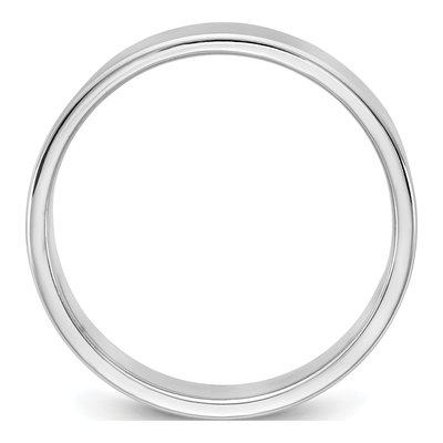 14K White Gold 5.5mm Flat Wedding Band – view 2
