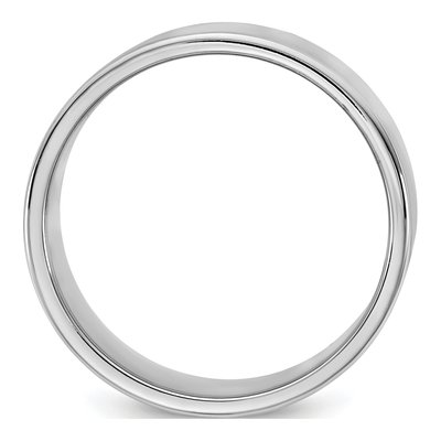 14K White Gold 9mm Flat Wedding Band – view 2