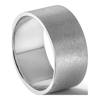 14K White Gold 10mm Flat Wedding Band – view 6