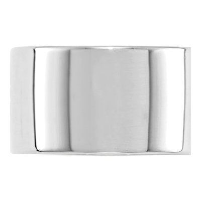 14K White Gold 12mm Flat Wedding Band – view 3