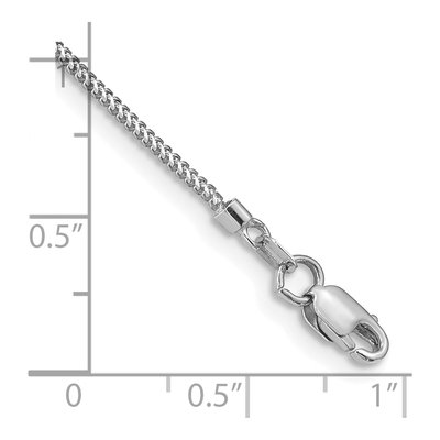 14K White Gold 0.9mm Franco Chain Bracelet – view 4