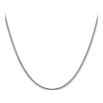 14K White Gold 1mm Franco Chain – view 2