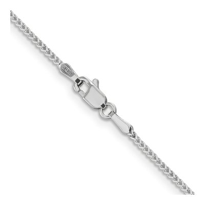 14K White Gold 1mm Franco Chain – view 3