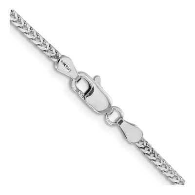 14K White Gold 2mm Franco Chain – view 4