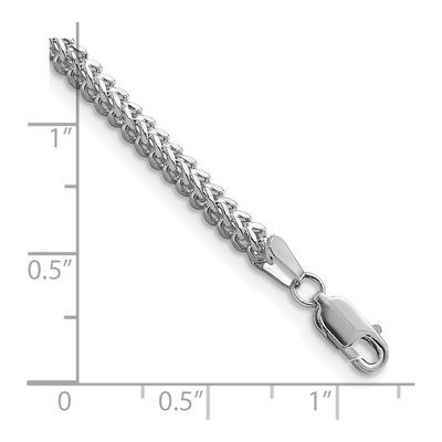 14K White Gold 2.3mm Franco Chain Bracelet – view 4