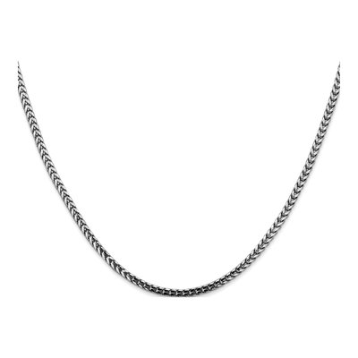 14K White Gold 2.5mm Franco Chain – view 3