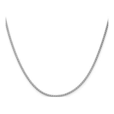 14K White Gold 1.9mm Flat Wheat Chain – view 4