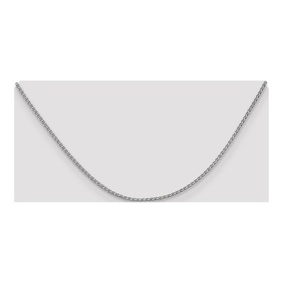 14K White Gold 1.9mm Flat Wheat Chain – view 6