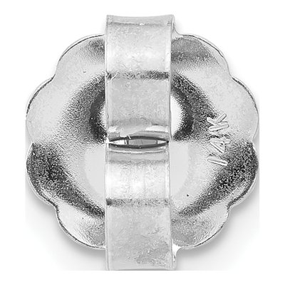14K White Gold Ultra Heavy Friction Earring Nut – view 3
