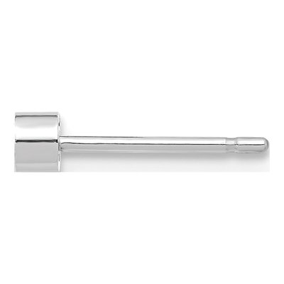 14K White Gold Bezel Post Earring Setting, Single