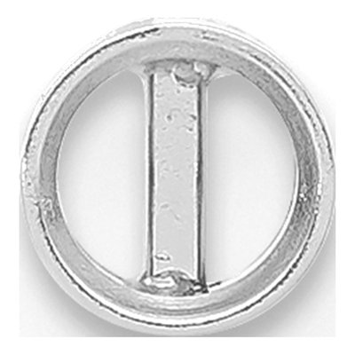 14K White Gold Bezel Post Earring Mounting, Single – view 2