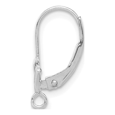 14K White Gold Fleur De Lis Leverback Finding – view 2
