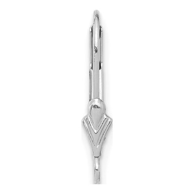 14K White Gold Fleur De Lis Leverback Finding