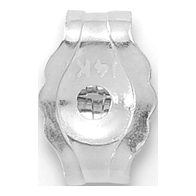 14K White Gold Friction Earring Nut Replacement