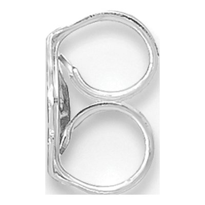 14K White Gold Medium Friction Earring Nut – view 2