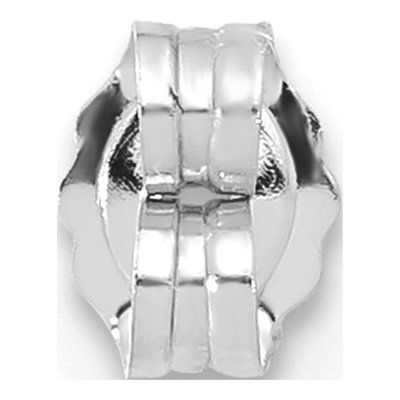 14K White Gold Medium Friction Earring Nut – view 3