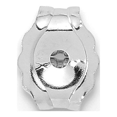 14K White Gold Medium Friction Earring Nut