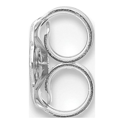 14K White Gold Heavy Friction Earring Nut, Single – view 2