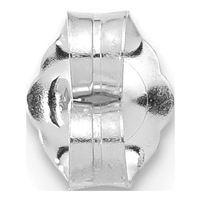 14K White Gold Heavy Friction Earring Nut, Single – view 3