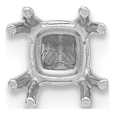 14K White Gold .50ct Princess 4-Prong Setting – view 2