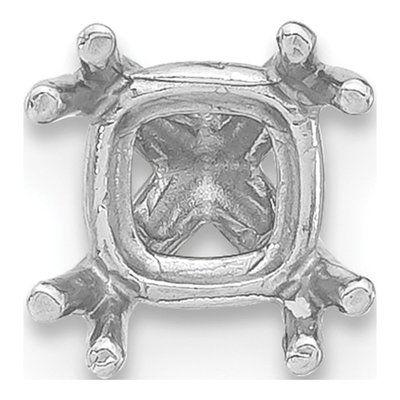 14K White Gold Double 4-Prong Setting for .75ct Stone – view 2