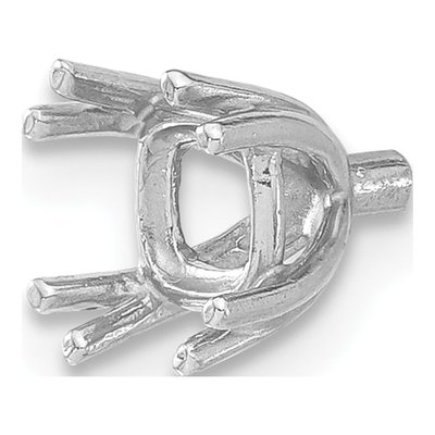 14K White Gold Double 4-Prong Setting for .75ct Stone – view 3