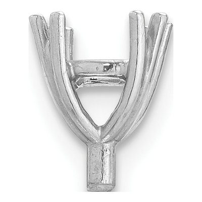 14K White Gold Double 4-Prong Setting for .75ct Stone