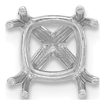 14K White Gold 1.75ct Setting for Cushion/Radiant/Asscher