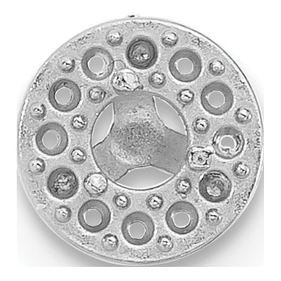 14K White Gold Round Margarita Earring Mounting – view 2
