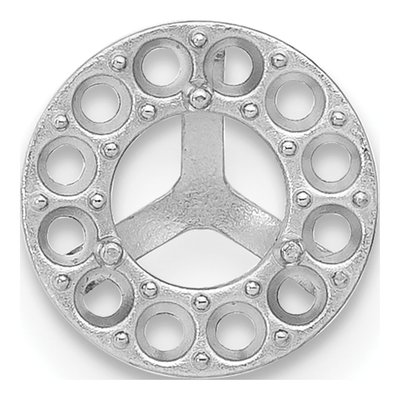 14K White Gold Margarita Earring Mounting, Each – view 2