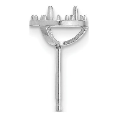 14K White Gold Margarita Earring Mounting, Each
