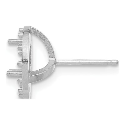 14K White Gold Margarita Earring Mounting, Single