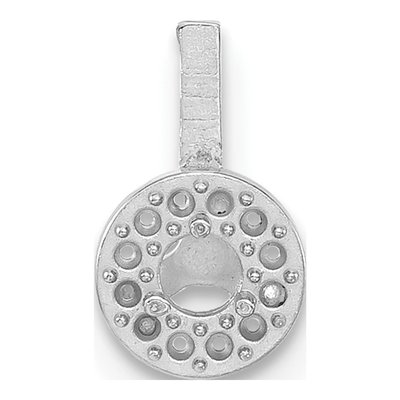 14K White Gold Round Margarita Pendant Mounting