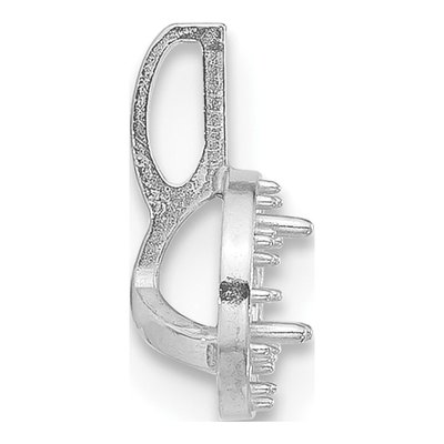 14K White Gold Round Margarita Pendant Mounting – view 2