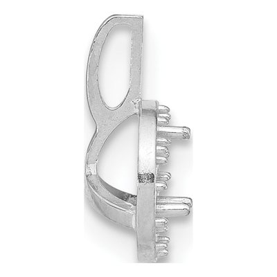 14K White Gold Round Margarita Pendant Mounting – view 2