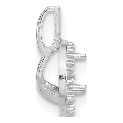 14K White Gold Round Margarita Pendant Mounting – view 2