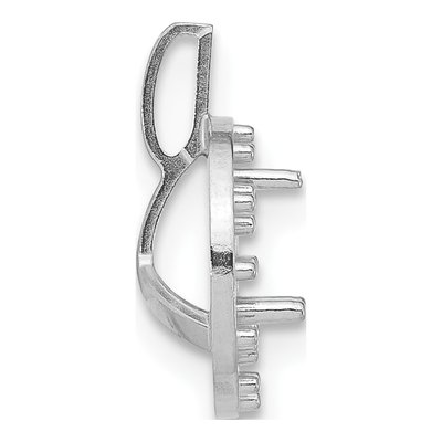 14K White Gold Round Margarita Pendant Mounting – view 2