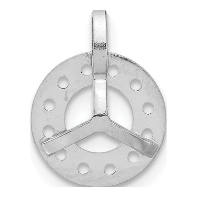 14K White Gold Round Margarita Pendant Mounting – view 3