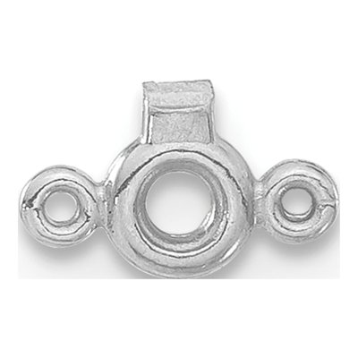 14K White Gold Round Bezel Diamond Station Finding