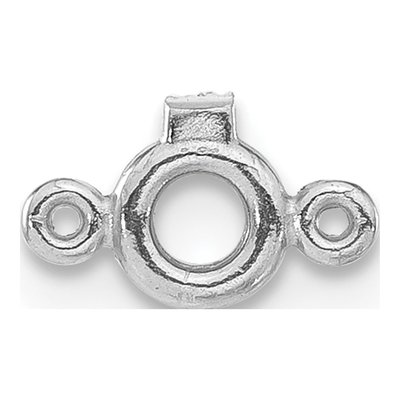 14K White Gold Round Bezel Diamond Station Finding