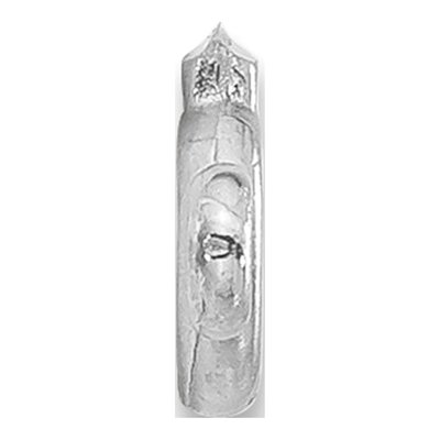 14K White Gold Round Bezel Diamond Station Finding – view 2