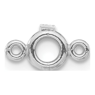 14K White Gold Round Bezel Diamond Setting Finding