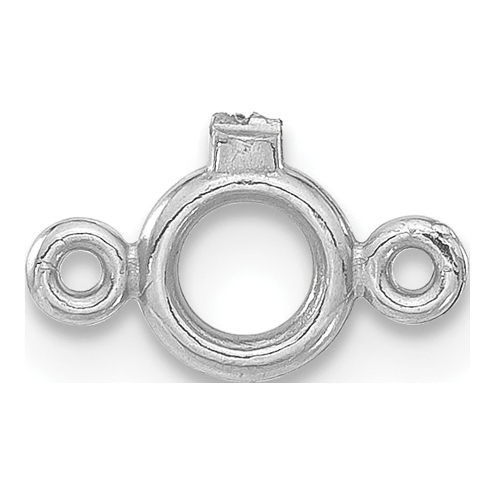 14K White Gold Round Bezel Diamond Mounting