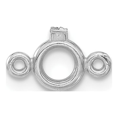 14K White Gold Round Bezel Diamond Mounting