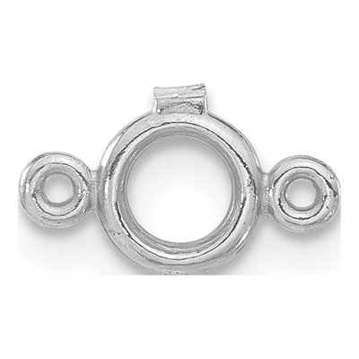 14K White Gold Round Bezel Diamond Mounting Finding