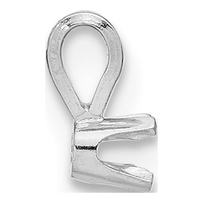 14K White Gold Round 4-Prong Pendant Setting, .05ct – view 2
