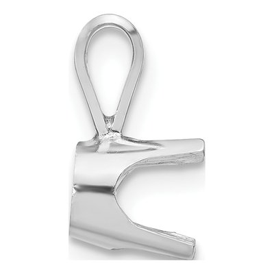 14K White Gold Round 4-Prong Pendant Setting – view 2