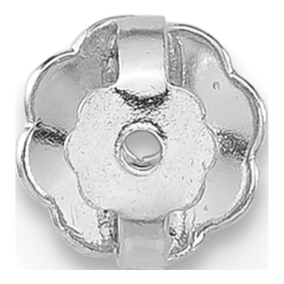 14K White Gold Threaded Ear Nut Earring Back – view 3