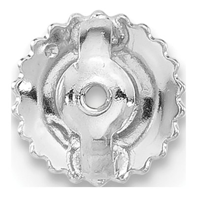 14K White Gold Threaded Ear Nut Earring Back – view 3
