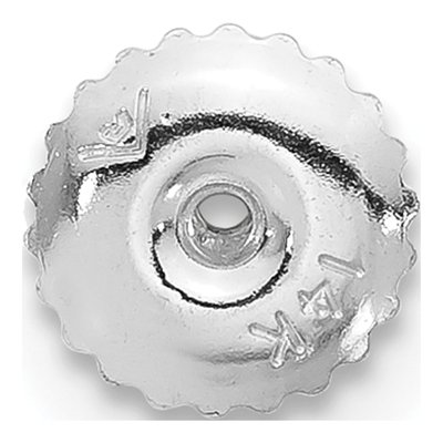 14K White Gold Threaded Ear Nut Earring Back